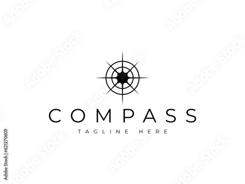 compass navigation logo design