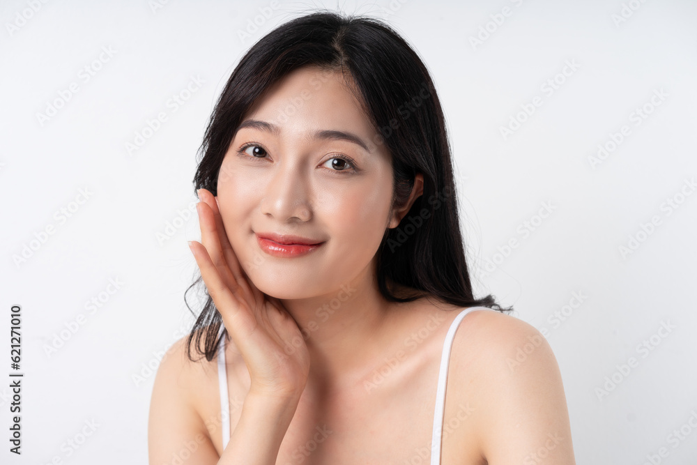 beautiful asian woman portrait on white background beautiful asian woman portrait on white background
