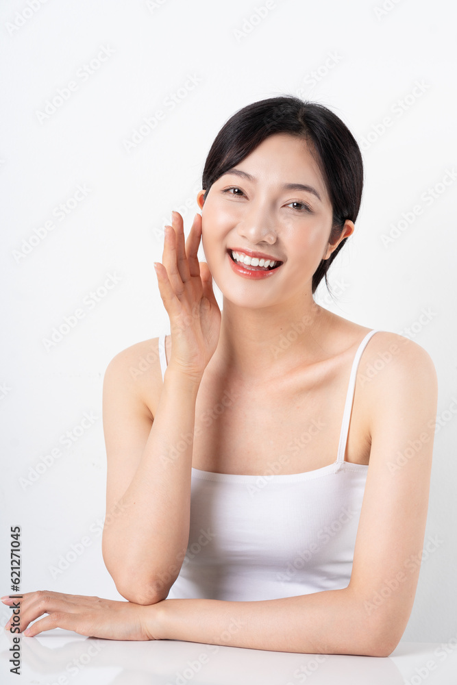 beautiful asian woman portrait on white background beautiful asian woman portrait on white background