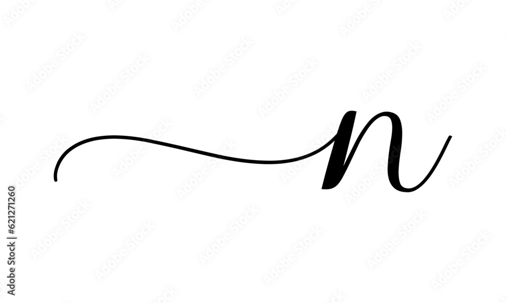 Simple and modern letter N initials logo design Simple and modern letter N initials logo design