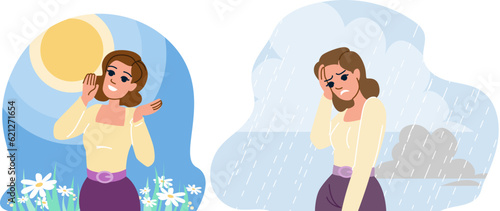 face sad happy mood woman vector. emotion female, girl positive, smile un face sad happy mood woman character. people flat cartoon illustration