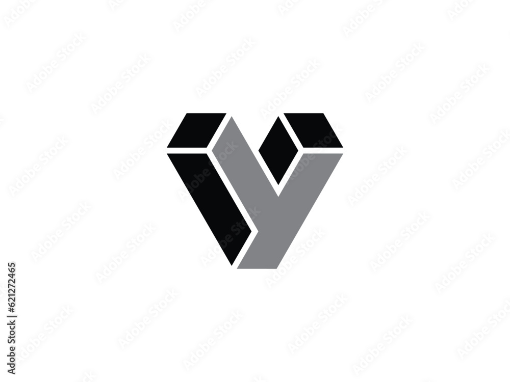 modern combination monogram letters YV or VY logo design modern combination monogram letters YV or VY logo design
