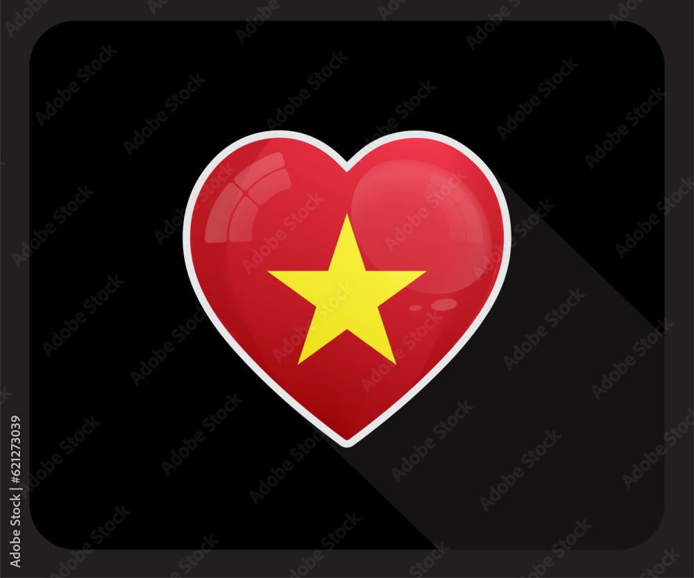 Vietnam Love Glossy Pride Flag Icon
Vietnam Love Glossy Pride Flag Icon