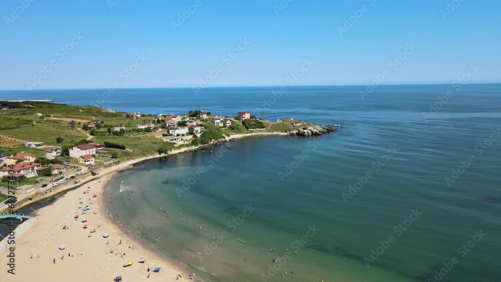 aerial town and sea aerial town and sea