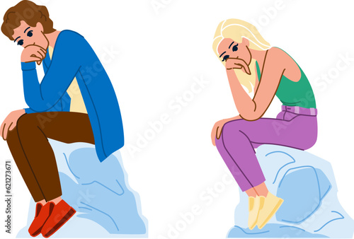 sculpture thinker phylosophy vector. man think, statue person, science old sculpture thinker phylosophy character. people flat cartoon illustration