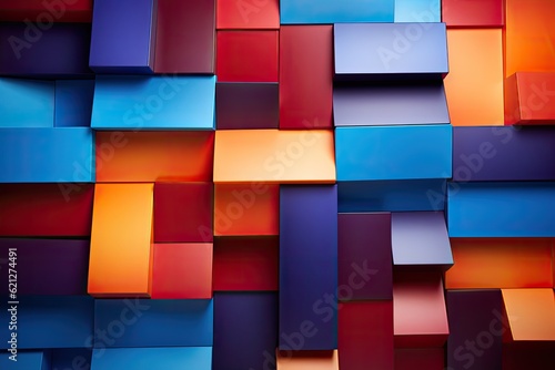 gGmetric background created using brightly colored shapes