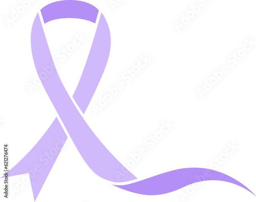 Violet awareness ribbon for supporting related causes.