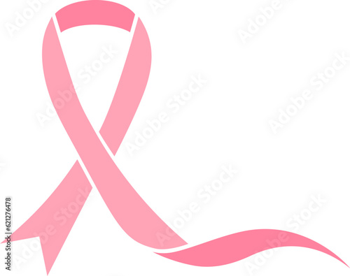 Pink awareness ribbon to raise awareness for breast cancer. October 19.
