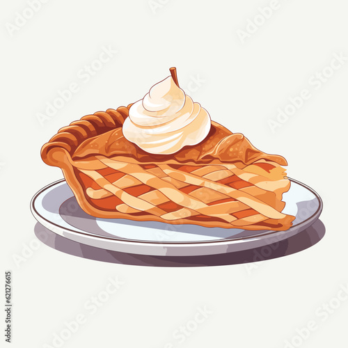 slice of apple pie vector flat minimalistic isolated illustration