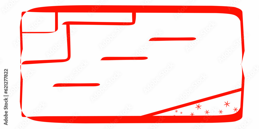 illustration of a rectangle shape with red color on white background illustration of a rectangle shape with red color on white background