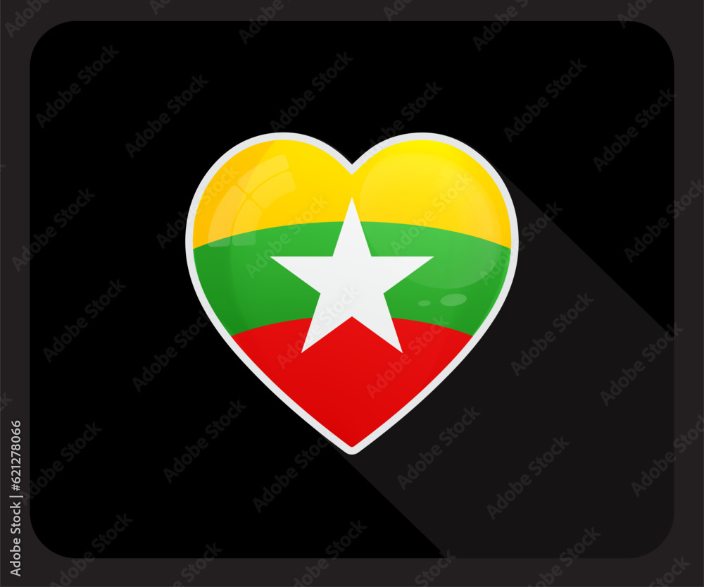Myanmar Love Glossy Pride Flag Icon
Myanmar Love Glossy Pride Flag Icon