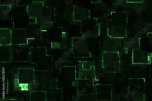 design nice green cybernetic optic wire lights digital art background illustration photo