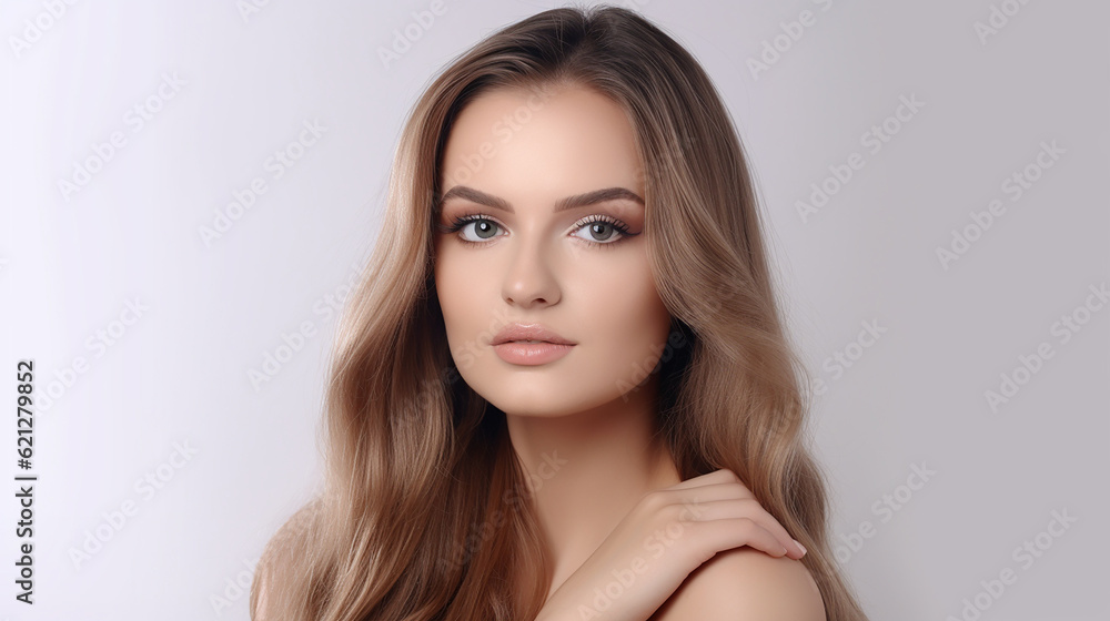 Bela jovem loira com pele perfeita, tocando seu rosto. Tratamento facial. Conceito de cosmetologia, beleza e spa. isolado no fundo branco Bela jovem loira com pele perfeita, tocando seu rosto. Tratamento facial. Conceito de cosmetologia, beleza e spa. isolado no fundo branco