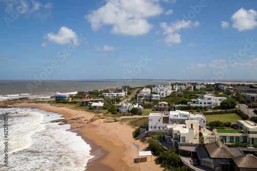 A breathtaking aerial view from the lighthouse in the charming town of Jose Ignacio, Uruguay