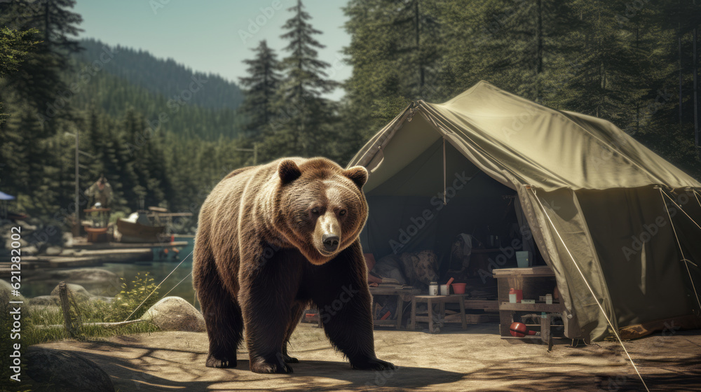 Generative AI. The problem danger of feeding wild animals and the bear