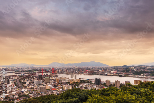 高塔山展望台から見る北九州小倉の景色
