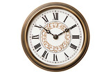 Wall clock  png file cut out and isolated on a transparent background, computer Generative AI stock illustration
