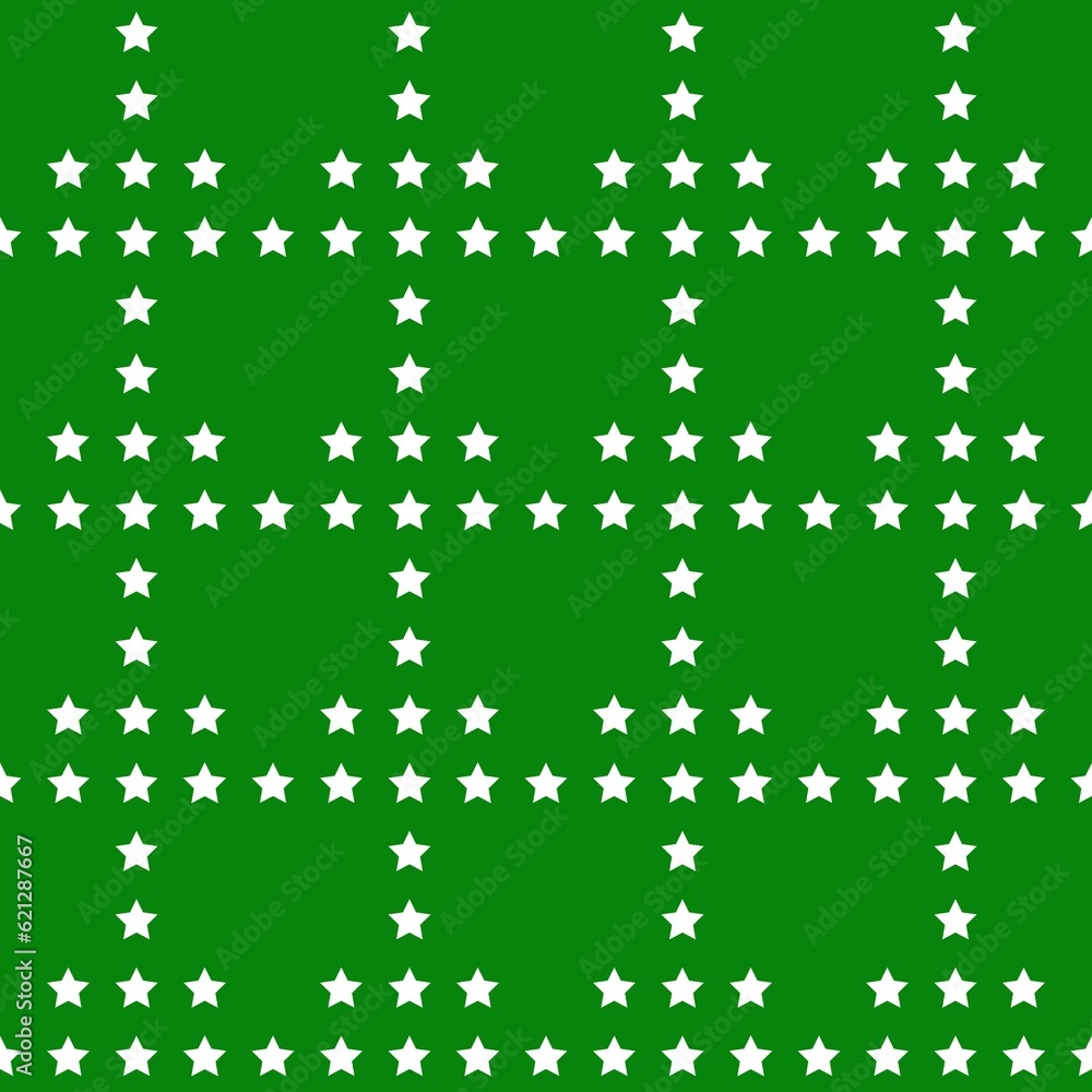 Seamless geometric pattern of stars on a green background. Vector illustration Seamless geometric pattern of stars on a green background. Vector illustration