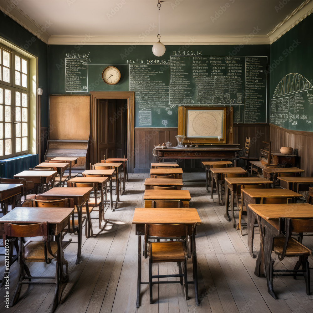 Journey Through Time: Exploring the Interior of a Classic School Classroom
