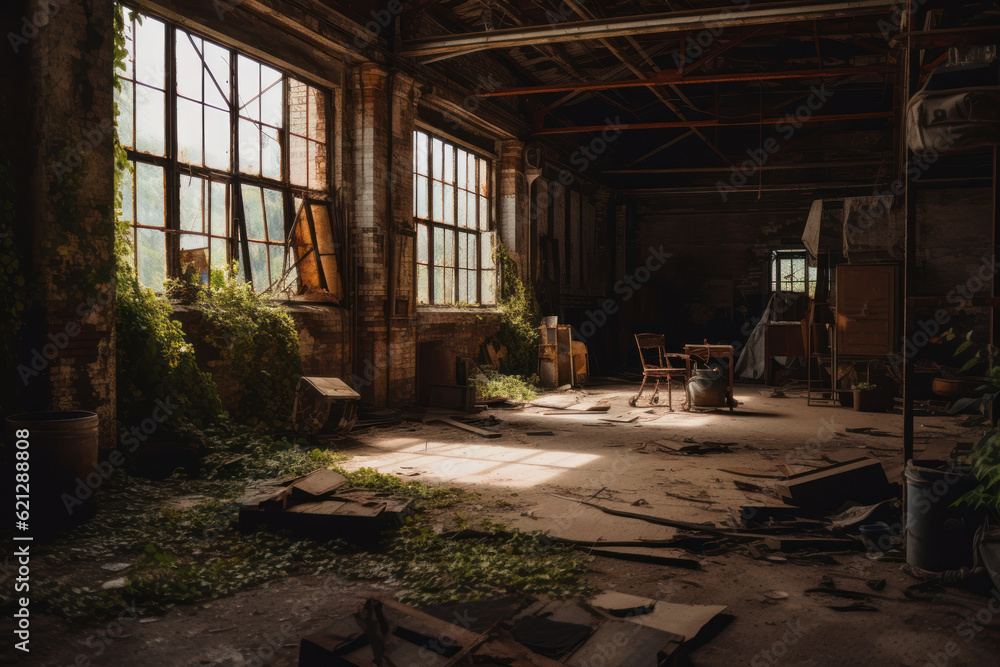 Old Abandoned Building, Generative Ai Old Abandoned Building, Generative Ai