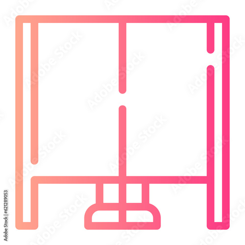 voting booth gradient icon