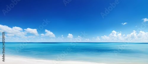 美しい青空と白い砂浜白い雲、海の風景ホリデー