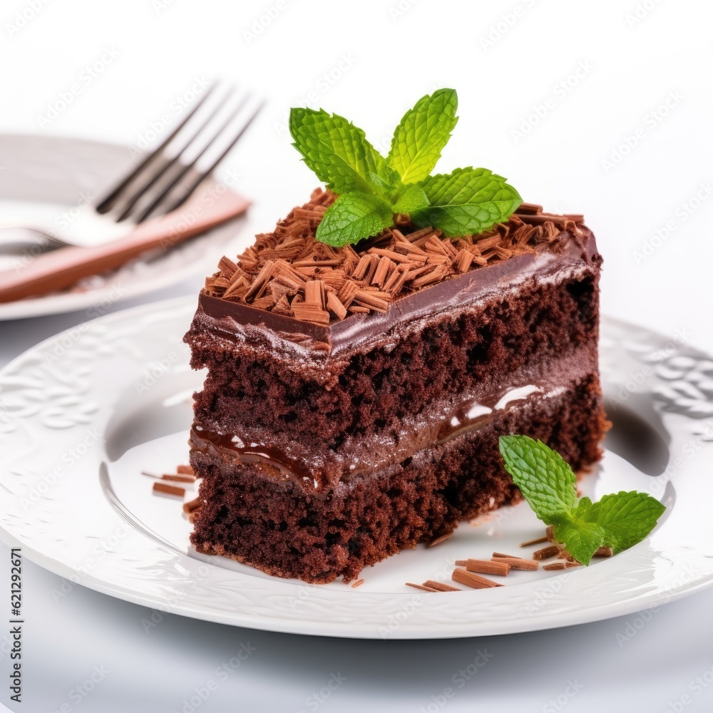 Chocolate Cake isolated on white (generative AI) Chocolate Cake isolated on white (generative AI)