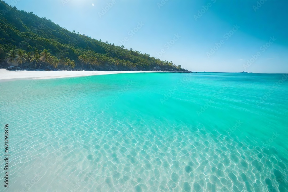 Fototapeta premium beach wallpaper and background generated by AI