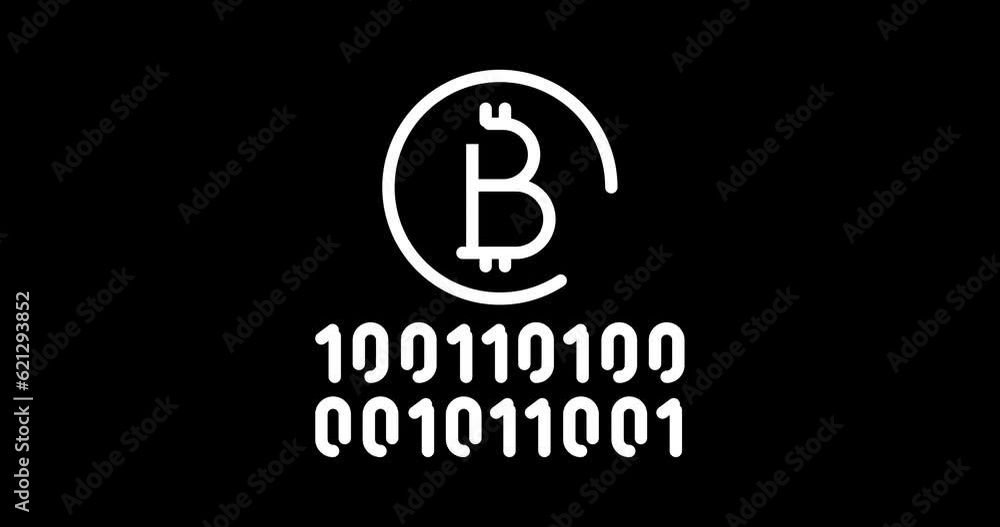 bitcoin animated outline icon with alpha channel. bitcoin 4k video animation for web, mobile and ui design bitcoin animated outline icon with alpha channel. bitcoin 4k video animation for web, mobile and ui design