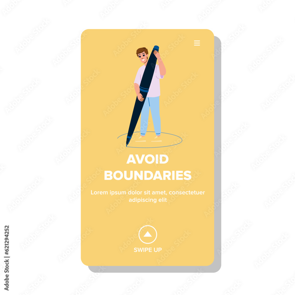 person avoid boundaries vector. female bubble, man social, separate communication person avoid boundaries web flat cartoon illustration person avoid boundaries vector. female bubble, man social, separate communication person avoid boundaries web flat cartoon illustration