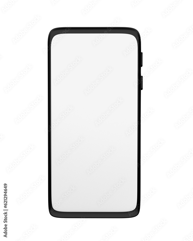 black smartphone isolated on white background, road clipping 3d illustration black smartphone isolated on white background, road clipping 3d illustration