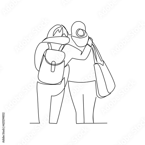 Girlfriends vector illustration