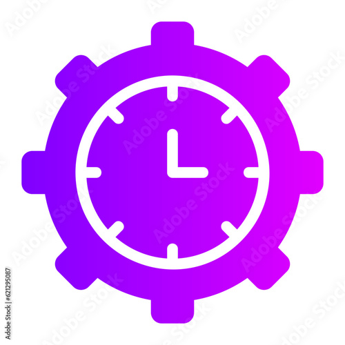 time management gradient icon