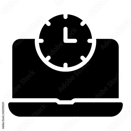working time glyph icon