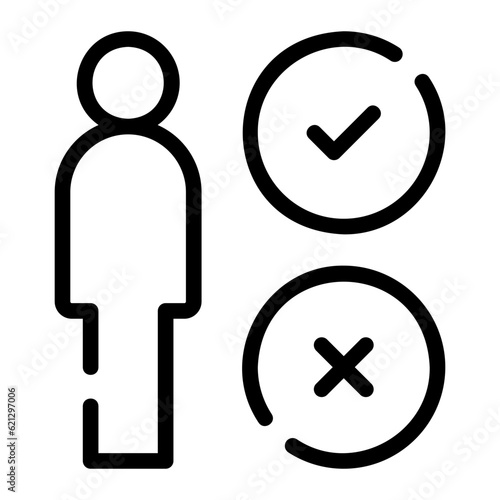 decision making line icon
