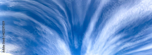 beautifle blue sky with cloud pattern formations panorama photo