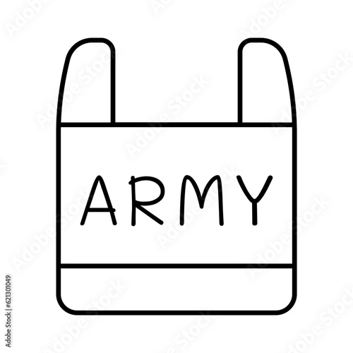 Bulletproof vest icon