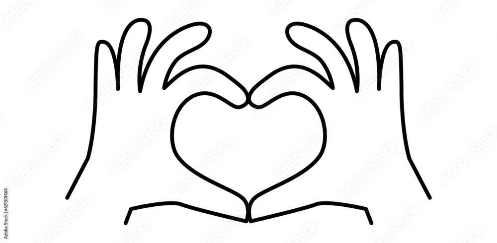 Obraz premium Love hand sign graphic