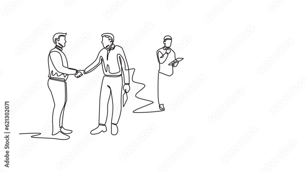 Continuous one line drawing concept of a crowd of happy people outdoors. Full length animation illustration. High quality 4k footage. Continuous one line drawing concept of a crowd of happy people outdoors. Full length animation illustration. High quality 4k footage.