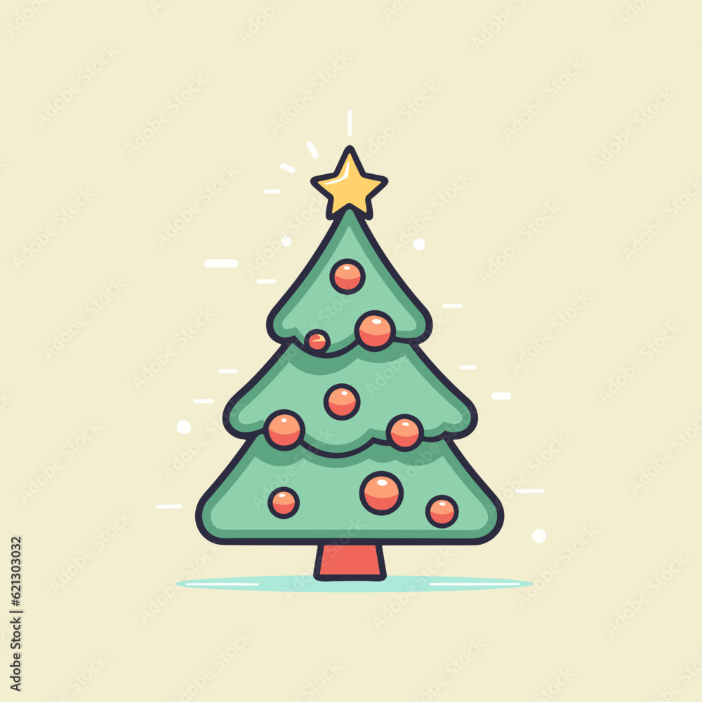 Joyful IlluminationGreen Christmas Tree Icon