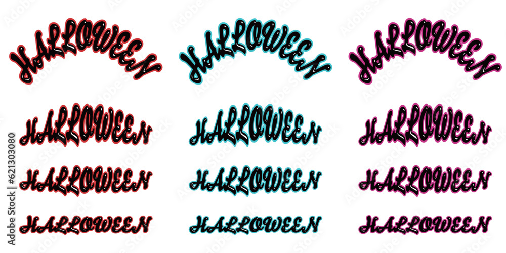 HALLOWEENの文字の素材セット HALLOWEENの文字の素材セット