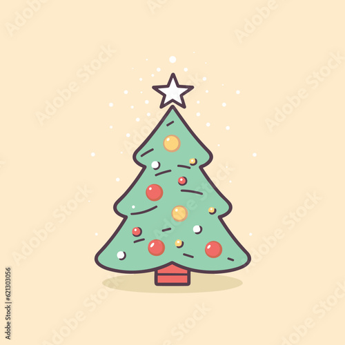 Majestic Evergreen Green Christmas Tree Icon