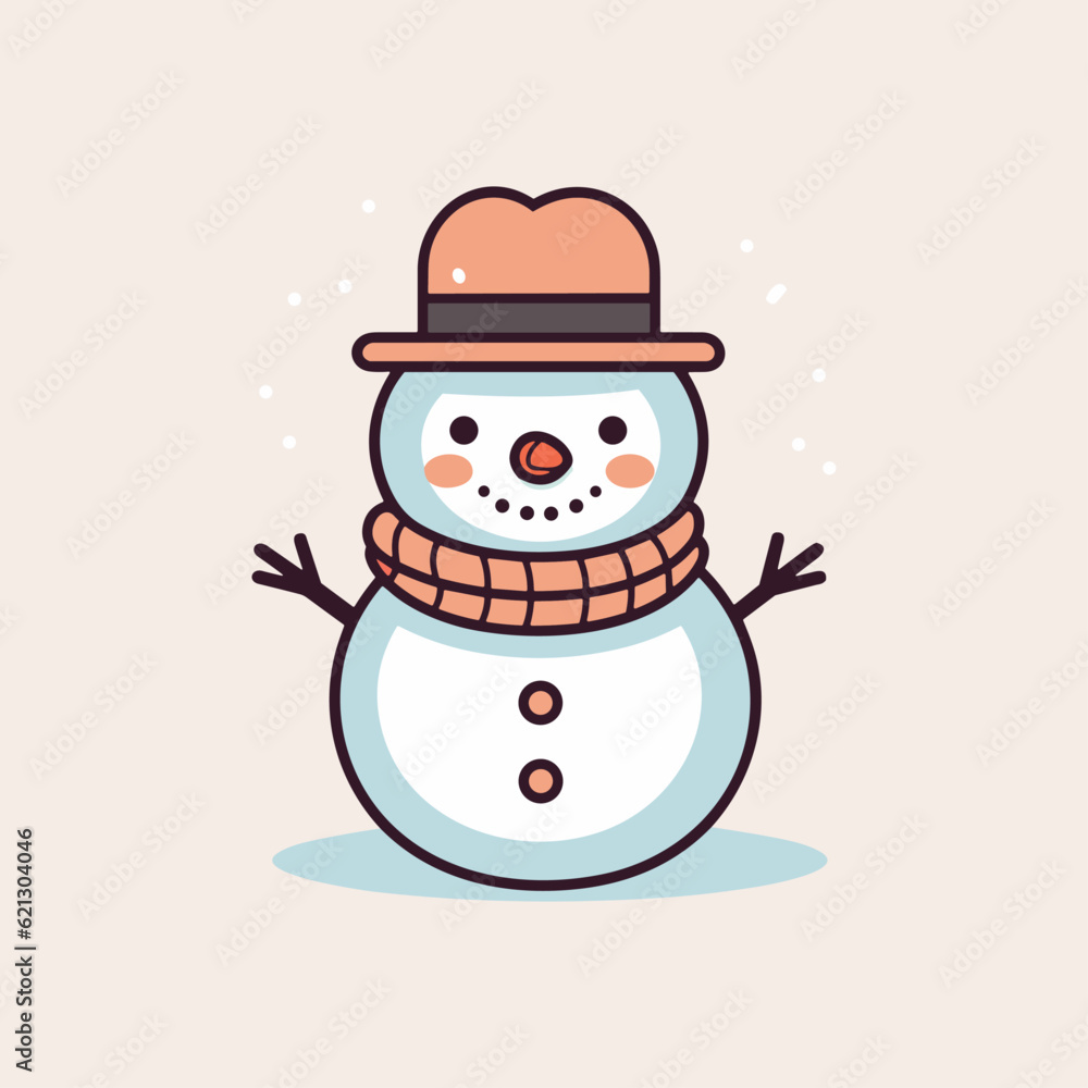 Chilly Delights Snowman Icon, Christmas Flat Icon Chilly Delights Snowman Icon, Christmas Flat Icon