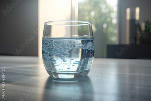 modern glass of water, Generative AI