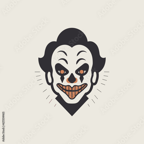 Psycho Joker Flat Icon, halloween icon