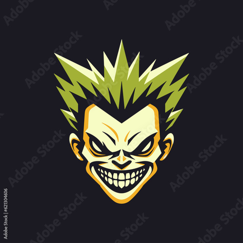 Malefic Jester Flat Icon, halloween icon