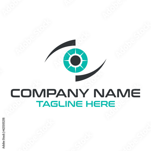 Vector eyevision logo icon for eye clinic logo template photo