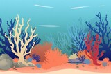 The illustration of the coral reef, ai contents Elizabeth