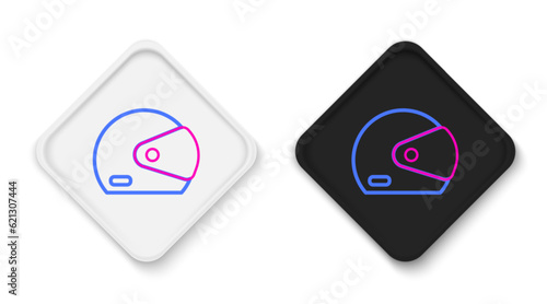 Wallpaper Mural Line Racing helmet icon isolated on white background. Colorful outline concept. Vector Torontodigital.ca
