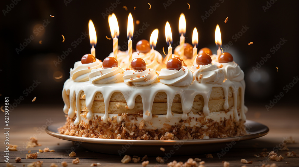 cake with candles HD 8K wallpaper Stock Photographic Image cake with candles HD 8K wallpaper Stock Photographic Image